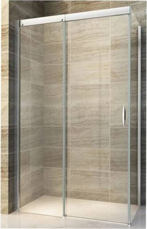 Aqua Splash AQS Douchecabine Softclose 2.0 110 cm met Nisdeur en Zijwand 8 mm Aluminium NANO Coating Douchecabine Softclose 2.0 110x80 cm