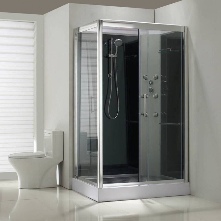 Xellanz Douchecabine Sunshine Schuifdeur 120x90x218cm 5mm Veiligheidsglas Chroom Rechts