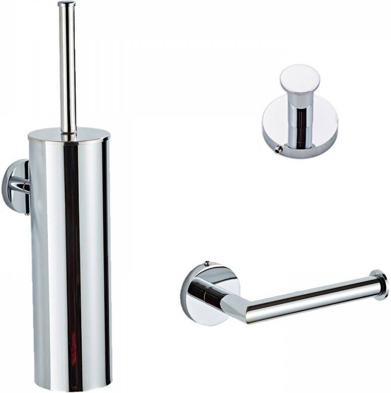 Aqua Splash Complete Toiletborstelset Boss & Wessing Talpa Messing Chroom