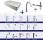 Wiesbaden FonteinPack Rhea Mini Links 36x18x9 cm Chroom (Keuze uit 20 kranen) - Thumbnail 2