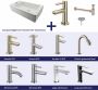 Wiesbaden FonteinPack Rhea Mini Links 36x18x9 cm RVS (Keuze uit 8 kranen) - Thumbnail 2