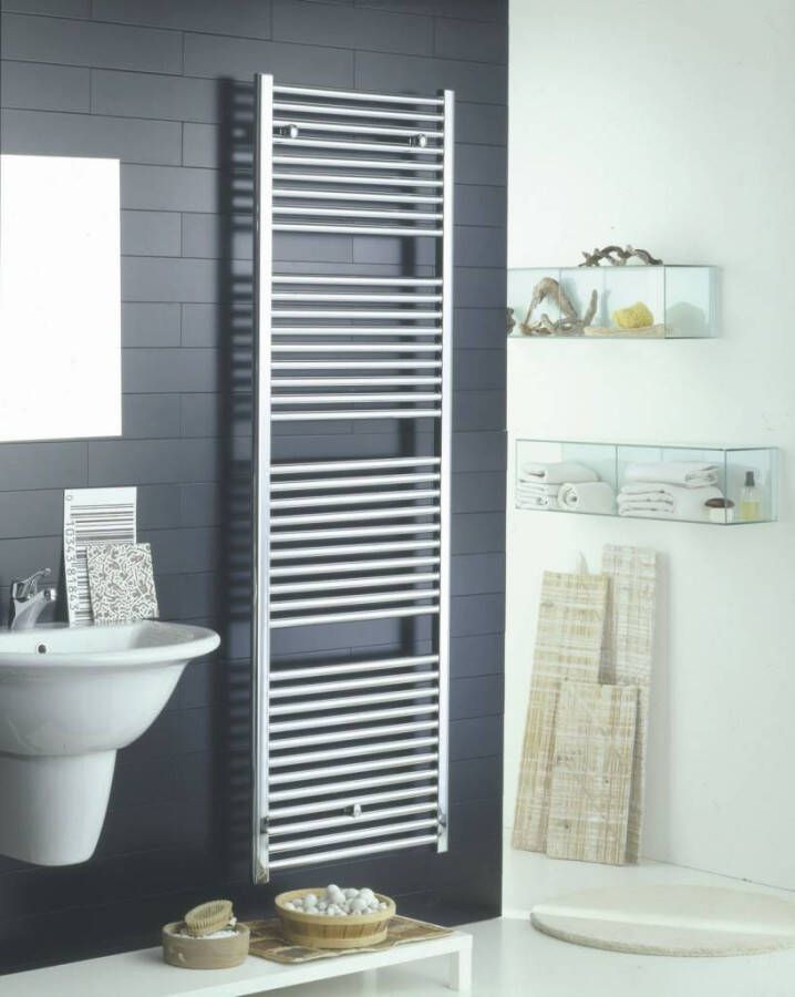 Aqua Splash Heka Sierradiator Chroom 1185X600 Midden Onder Aansluiting