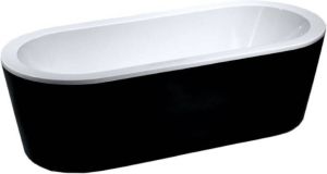 Aqua Splash Ligbad Nero Vrijstaand Acryl 178X80 Zwart Wit