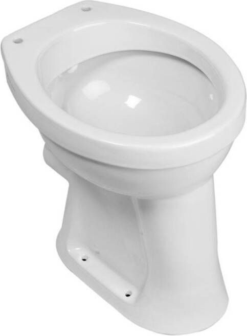 Aqua Splash Staande Verhoogde Toiletpot Vlakspoel Wit