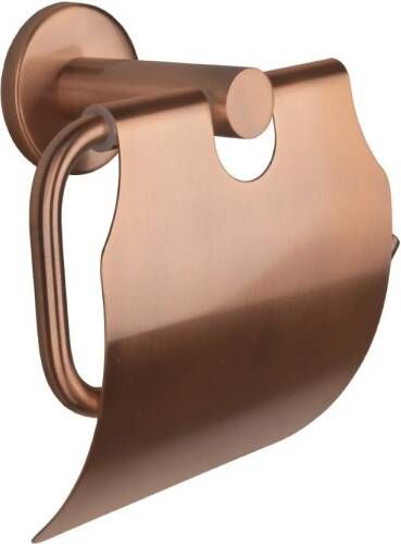 Aqua Splash Toiletrolhouder Colorato Met Klep Geborsteld Koper