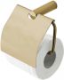 Boss & Wessing Toiletrolhouder BWS Goldy Inclusief Klep Geborsteld Messing Goud - Thumbnail 2