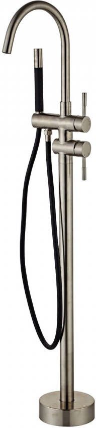 Boss & Wessing Vrijstaande Badkraan BWS Exclusive Pro met Mat Zwarte Handdoucheset RVS - Foto 1