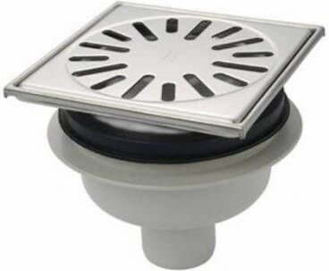 Aquaberg Doucheput ABS Vloerput RVS Opzetstuk RVS Rooster Onderuitlaat 50 mm 150x150 mm PPC Reukafsluiter - Foto 2
