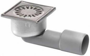 Aquaberg Doucheput Blücher Compact RVS Vloerput ABS Zij en Onderuitlaat 40 mm 97x97 mm met Waterslot 25 mm - Foto 2