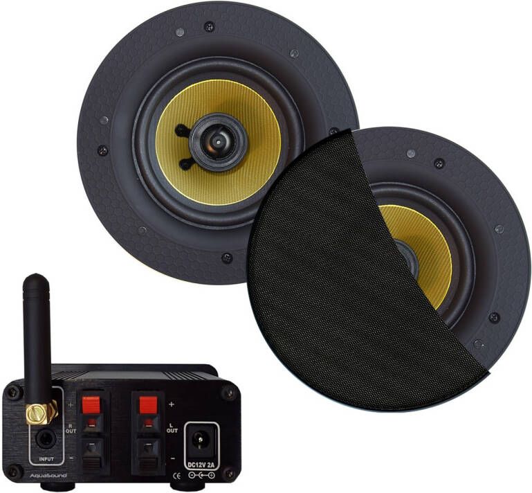 Aquasound Bluetooth Audiosysteem 70 Watt Met Samba Speakerset Mat Zwart