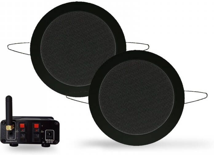 Aquasound Bluetooth Audio bluetooth audiosysteem (50 watt bt4.0 auto-aux) twist speakerset (zwart) 230v 12v bmn50easy-tz - Foto 2