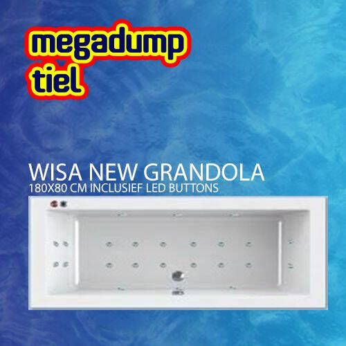 Aquasound New Grandola Whirlpool 180X80X60 65 cm Inclusief Led Buttons