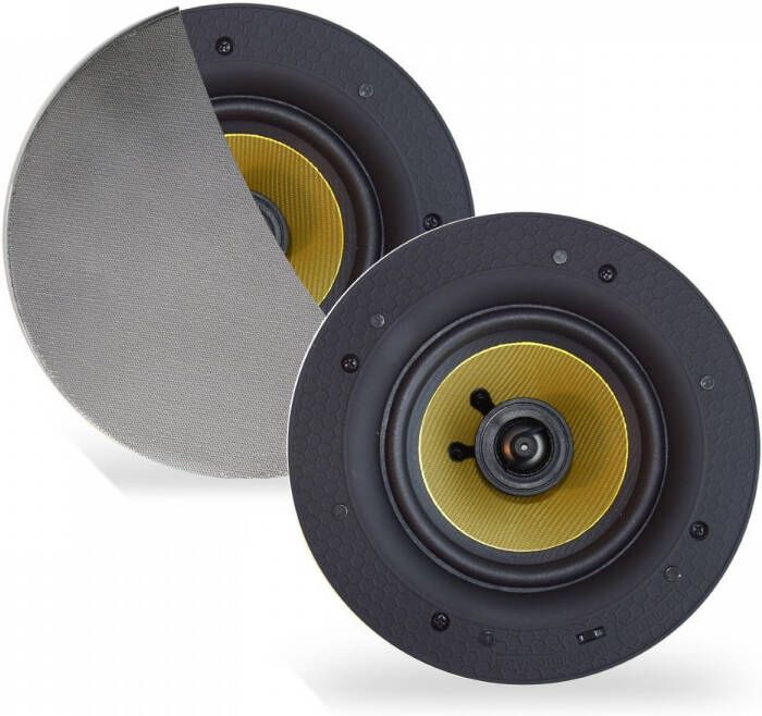 Aquasound Speakerset Rumba Tweeter Rond 120 mm 45 Watt Mat Chroom