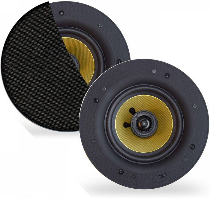 Aquasound Speakerset Rumba Tweeter Rond 120 mm 45 Watt Zwart