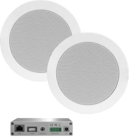 Aquasound WiFi Audio wifi-audiosysteem (airplay dlna) 30 watt incl twist speakers wit (135 mm) . 230v 12v lan wlan wma30-tw