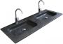 Boss & Wessing Badmeubelset BWS Salt 120x46cm Met Grepen 2 Lades Met Wastafel Hardsteen 2 Kraangaten Ice White - Thumbnail 2