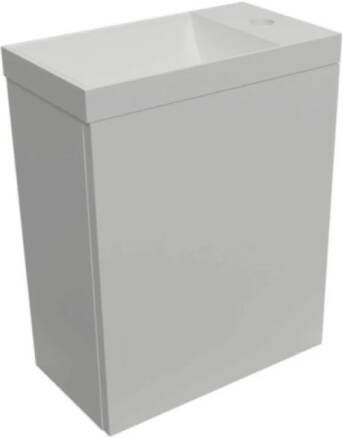 Boss & Wessing Fonteinset BWS Luna 54 3x39 7x21 8 cm Glans Wit Met Marble Fontein Zonder Overloop Glans Wit