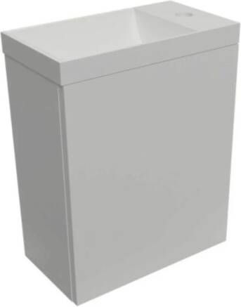 Boss & Wessing Fonteinset BWS Luna 54 3x39 7x21 8 cm Glans Wit Met Marble Fontein Zonder Overloop Mat Wit