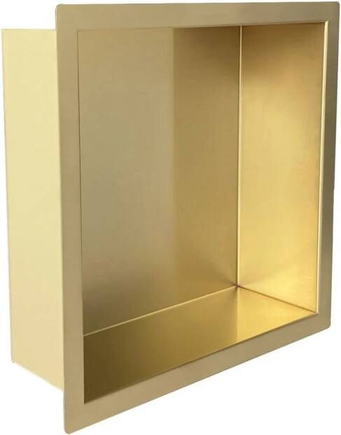 Aquasplash Inbouwnis Incorporado 30x30x7 cm Geborsteld Messing Goud