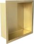 Boss & Wessing Inbouwnis BWS Incorporado 30x30x7 cm Geborsteld Messing Goud - Thumbnail 2