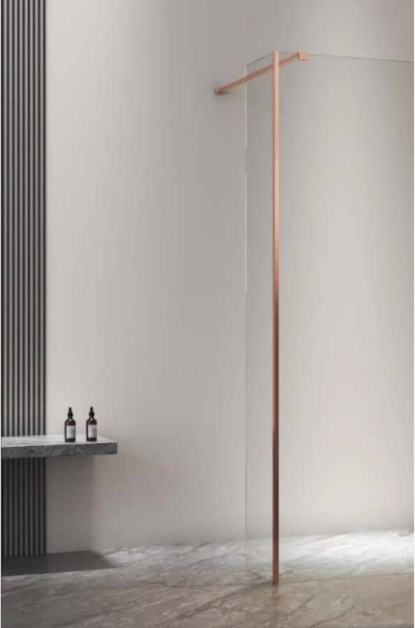 Aquasplash Pro Line Hoekprofiel voor Zijwand 8 mm Glas 200 cm Copper Brushed