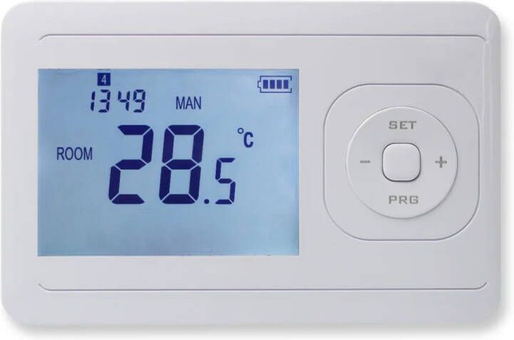 Blinq Atlas draadloze thermostaat voor verwarmingspaneel of mat wit