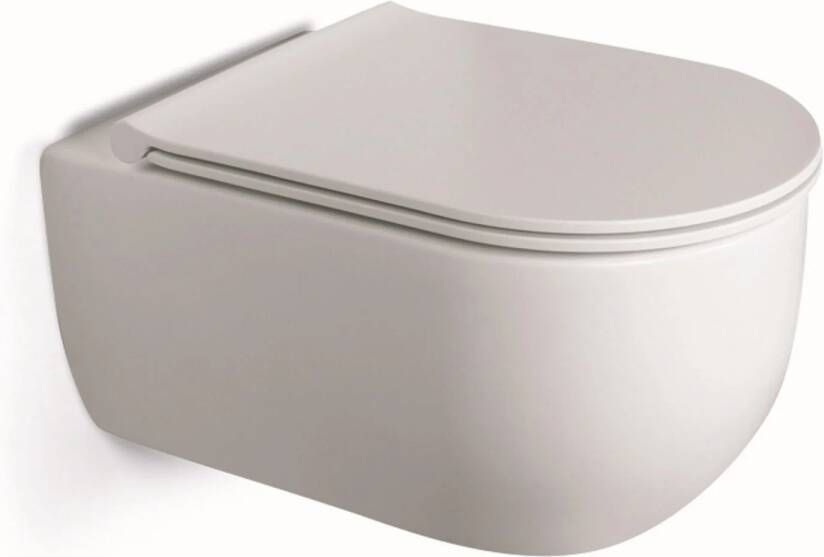 Boss & Wessing Wandcloset BWS Turbo Rimless 53x34cm Mat Wit (met Softclose Zitting)