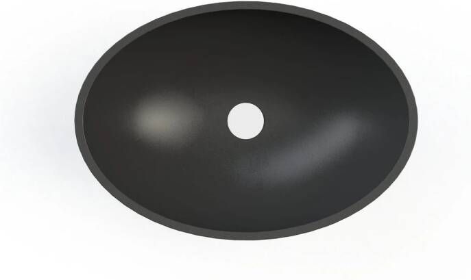 Boss & Wessing Waskom BWS Prince Cast Marble 49x34 cm Ovaal Mat Zwart - Foto 2