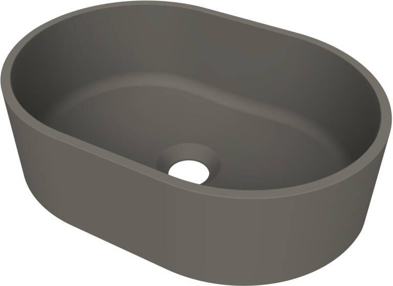 Arcqua Case waskom ovaal 40x28cm mat quartz grijs WAS658957