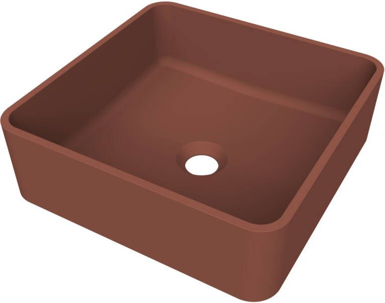Arcqua Case waskom vierkant 37x37cm mat terracotta WAS751711