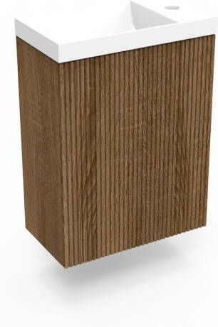 Arcqua Fonteinkast Cafe Oak Ridge 40x55x28 cm Incl. Fontein Glans Wit Zonder Overloop