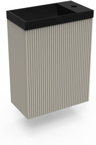 Arcqua Fonteinkast Clay Ridge 40x55x28 cm Incl. Fontein Mat Zwart Zonder Overloop