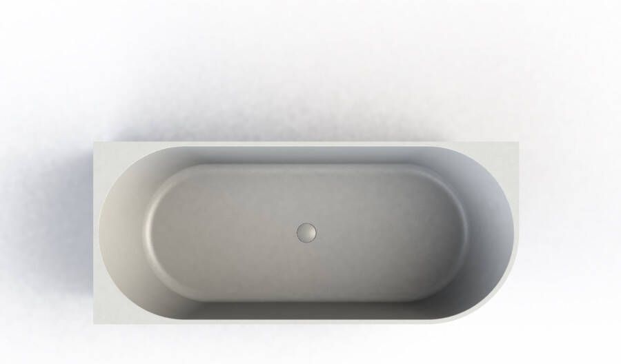 Arcqua Pinto half vrijstaand ligbad 160x70cm Links mat wit BAD118887