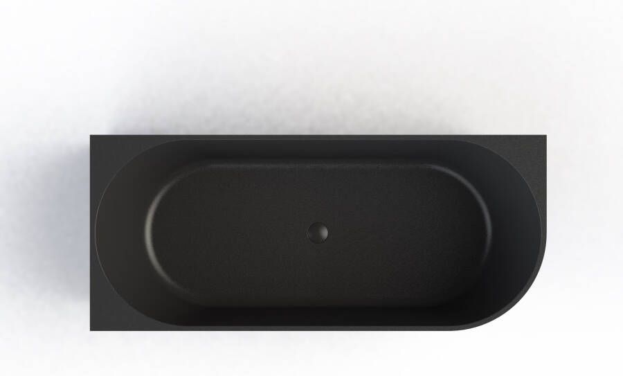 Arcqua Pinto back to wall ligbad 160x70cm Links mat zwart BAD127328