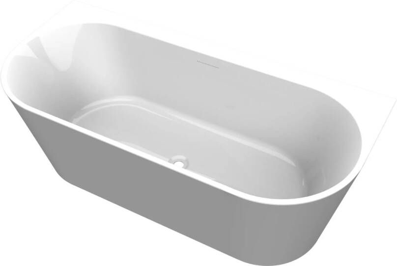 Arcqua Santo half vrijstaand ligbad 178x80cm acryl glans wit BAD104799