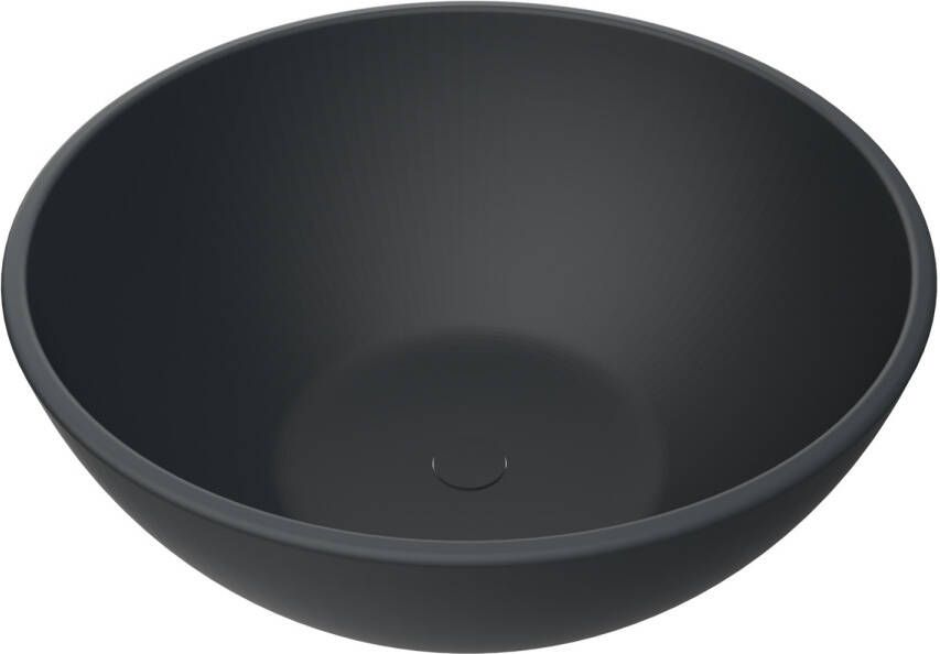 Arcqua Prince Waskom Opbouw 38cm rond cast marble mat antraciet WAS465199