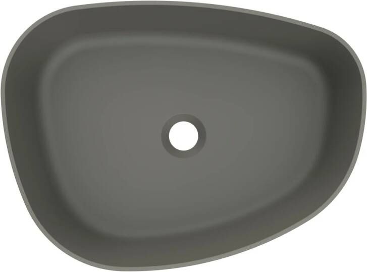 Arcqua Rocker Waskom opbouw organisch links 50x37cm mat beton WAS244114