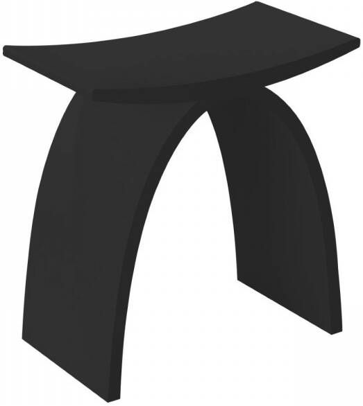 Best Design Solid Lucky Black 43x24x43cm badkamerstoel Solid surface zwart 4009640