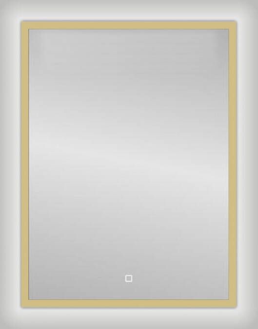 Best Design Nancy Isola spiegel rechthoekig met led verlichting 60x80 cm goud mat verticaal