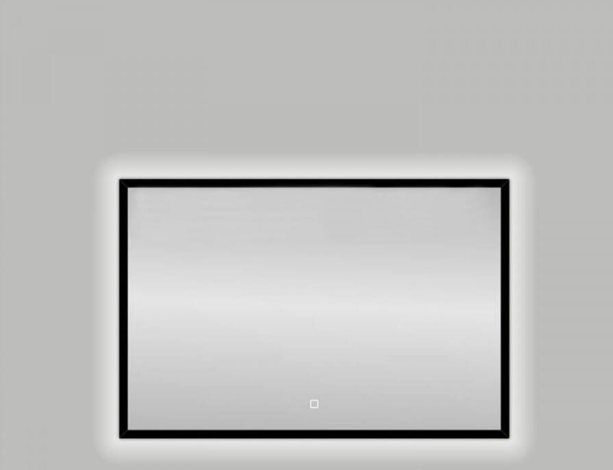 Best Design Nero Black Solaro LED spiegel 100x80cm aluminium zwart 4010220