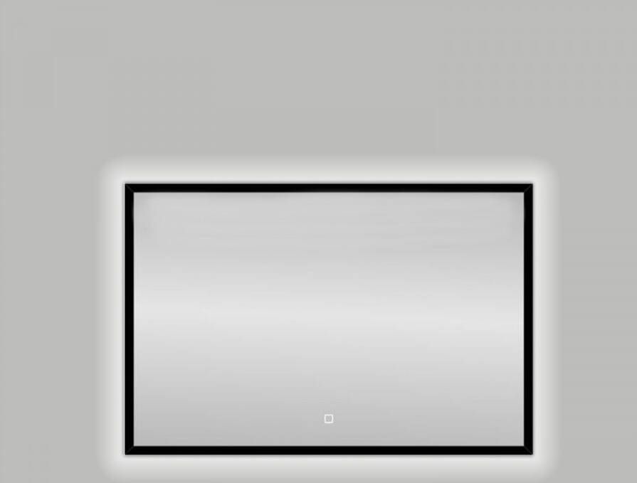 Best Design Nero Black Solaro LED spiegel 120x80cm aluminium zwart 4010230