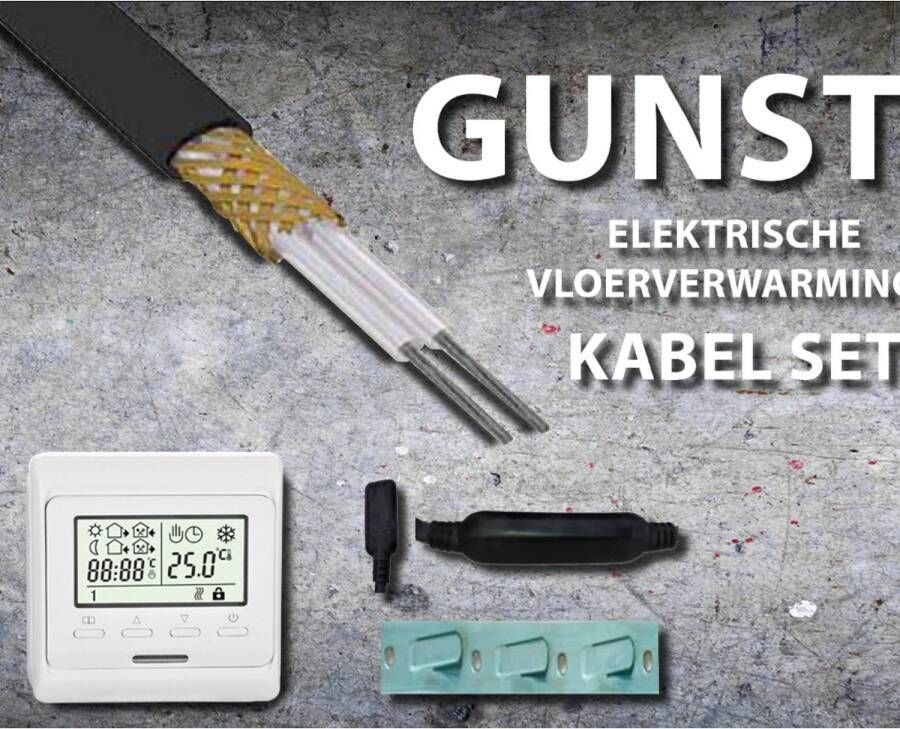 Best Design Best-Design "Gunstig" Vloerverwarmings Kabel Set 17 2 mtr 340 Watt
