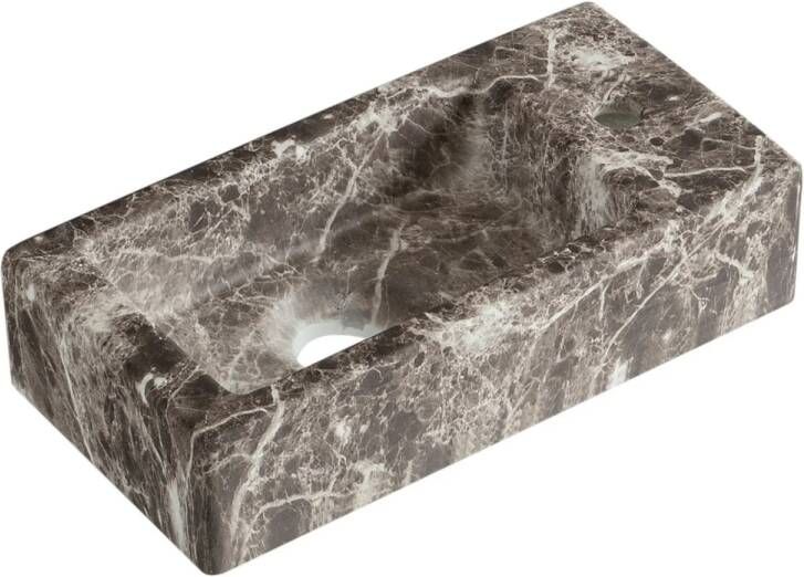 Best Design Fontein Allure 36x18x9 cm Rechts Marmer Bruin