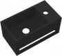 Best Design Fontein Mona-Black 33x18x16 cm incl. Handdoekhouder Rechts Solid Surface Mat Zwart - Thumbnail 2