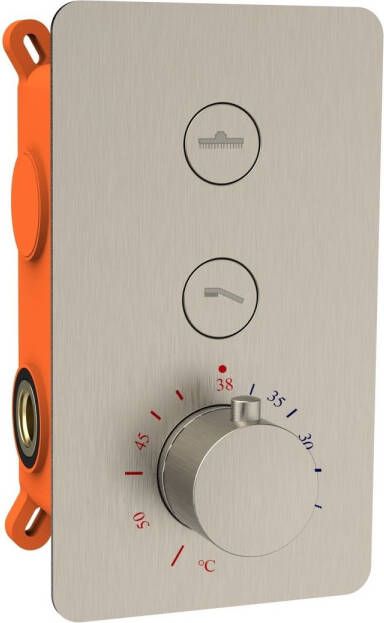 Best Design Clic-Elsdorf inbouwthermostaat met inbouwdeel 2 functies RVS 4012430 - Foto 2