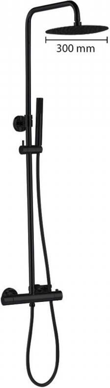 Best Design Nero regendoucheset opbouw hoofddouche 30cm met handdoucheset messing mat zwart 4010510