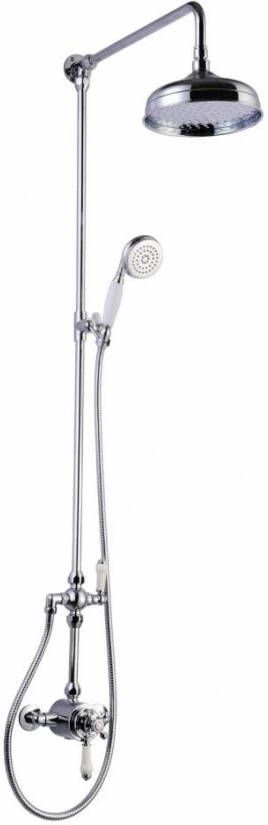 Best Design Regendoucheset Retro Canterbury Opbouw Ø20 cm Thermostatisch Chroom