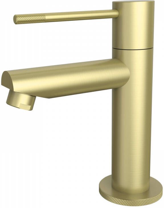 Best Design Toiletkraan Nancy-Ribera Uitloop Recht 14 cm 1-hendel Mat Goud - Foto 2