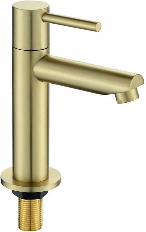 Best Design Toiletkraan Nancy Uitloop Recht 14 cm 1-hendel Mat Goud - Foto 2