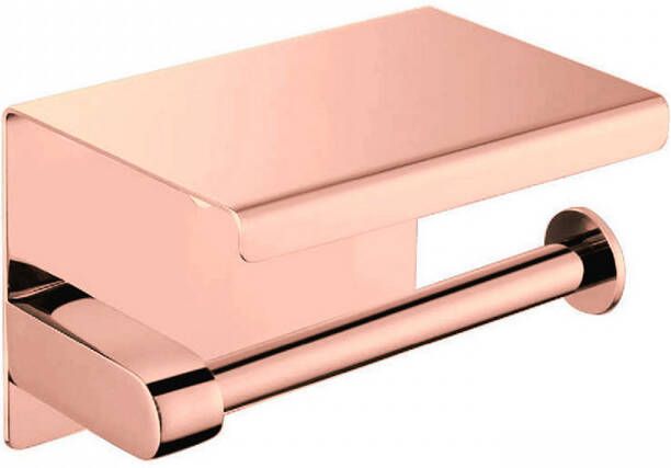 Best Design Toiletrolhouder Lyon Telefoonhouder 13.5x10 cm Mat Rose Goud
